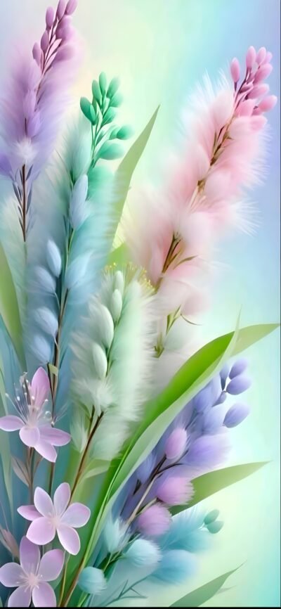 Pastel Flowers Wallpaper HD Pastel Fluffy Flowers