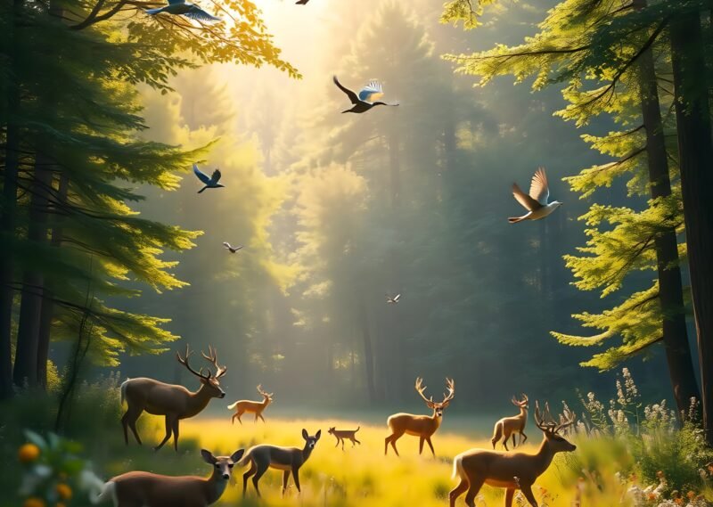 Wild Life Forest HD wallpaper free download