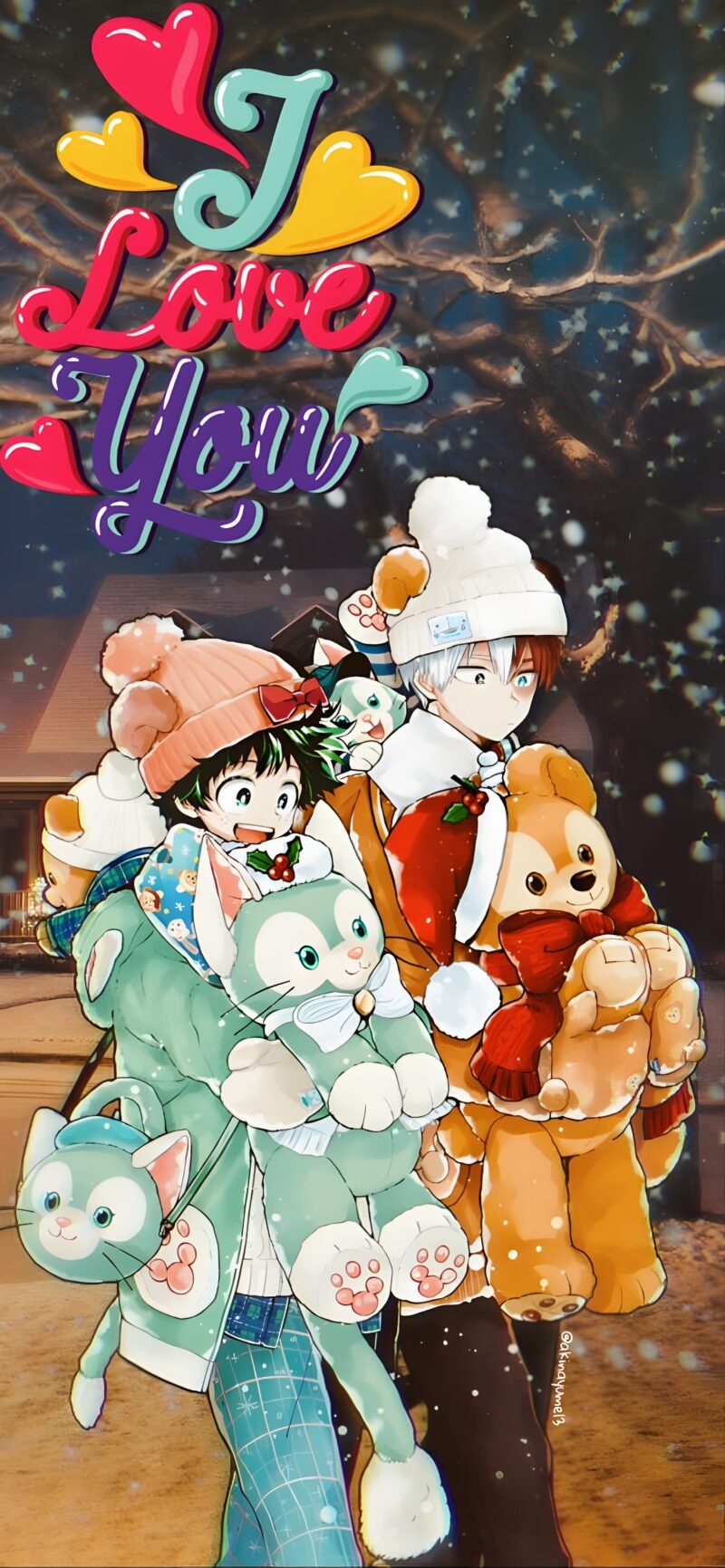 Anime Winter Love HD Wallpaper free download