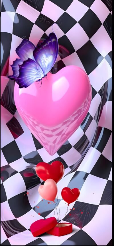Butterfly Heart Love HD Wallpaper
