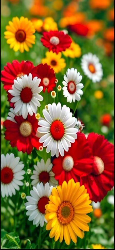 Colorful Wallpaper HD Colorful Daisy Flowers