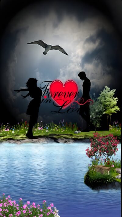 Couple Silhouette Wallpaper HD Forever Love