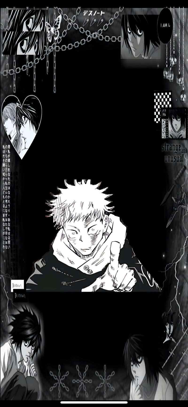 Death Note Jujutsu Collage HD wallpaper free download