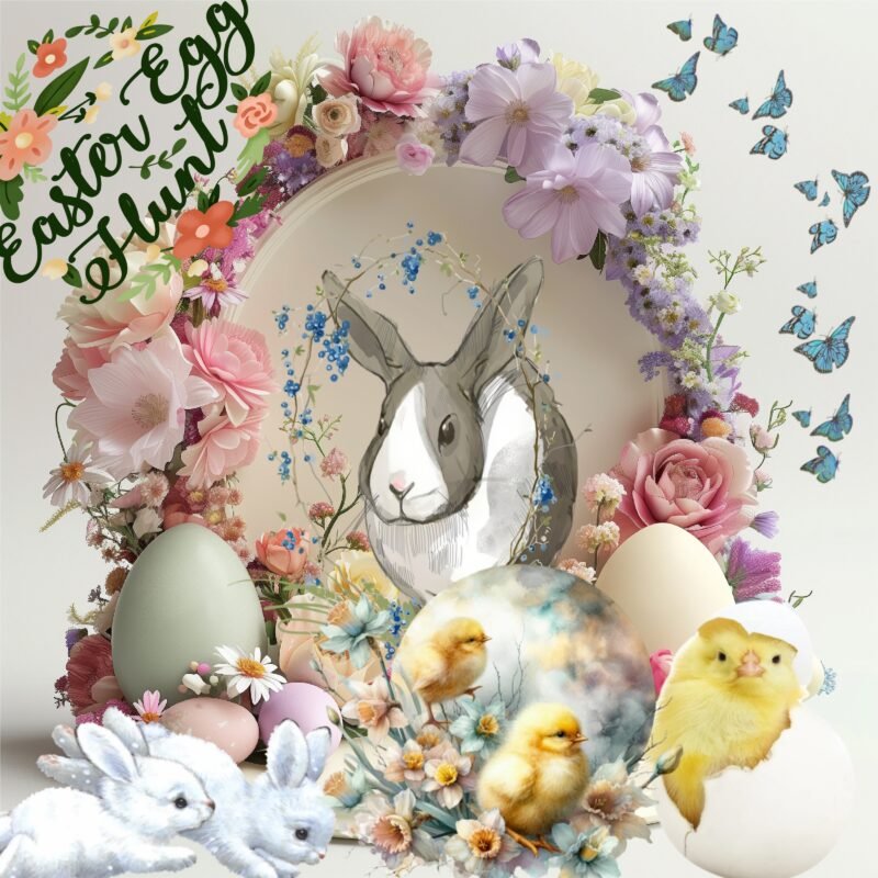 Easter Egg Hunt Collage HD Wallpaper free download