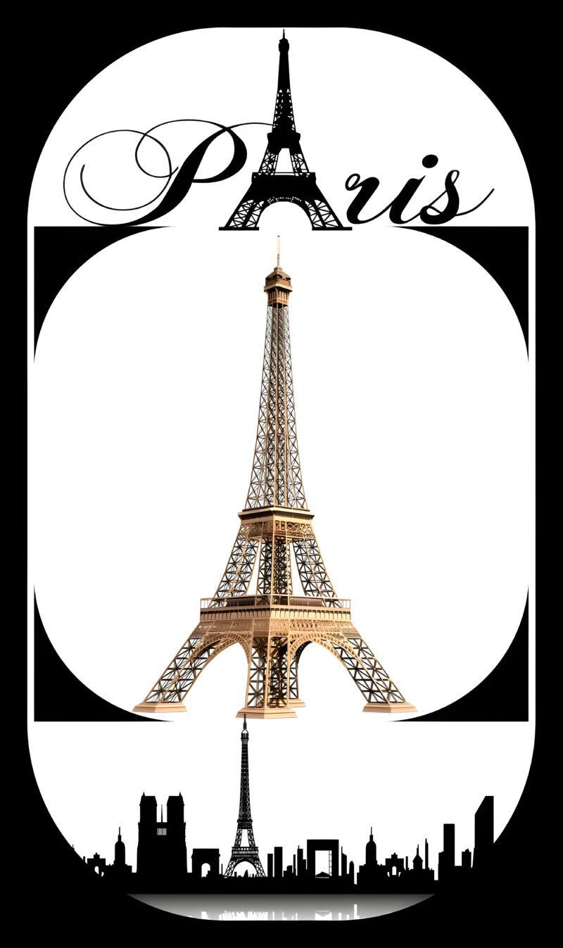 Eiffel Tower Paris Skyline Art HD Wallpaper free download