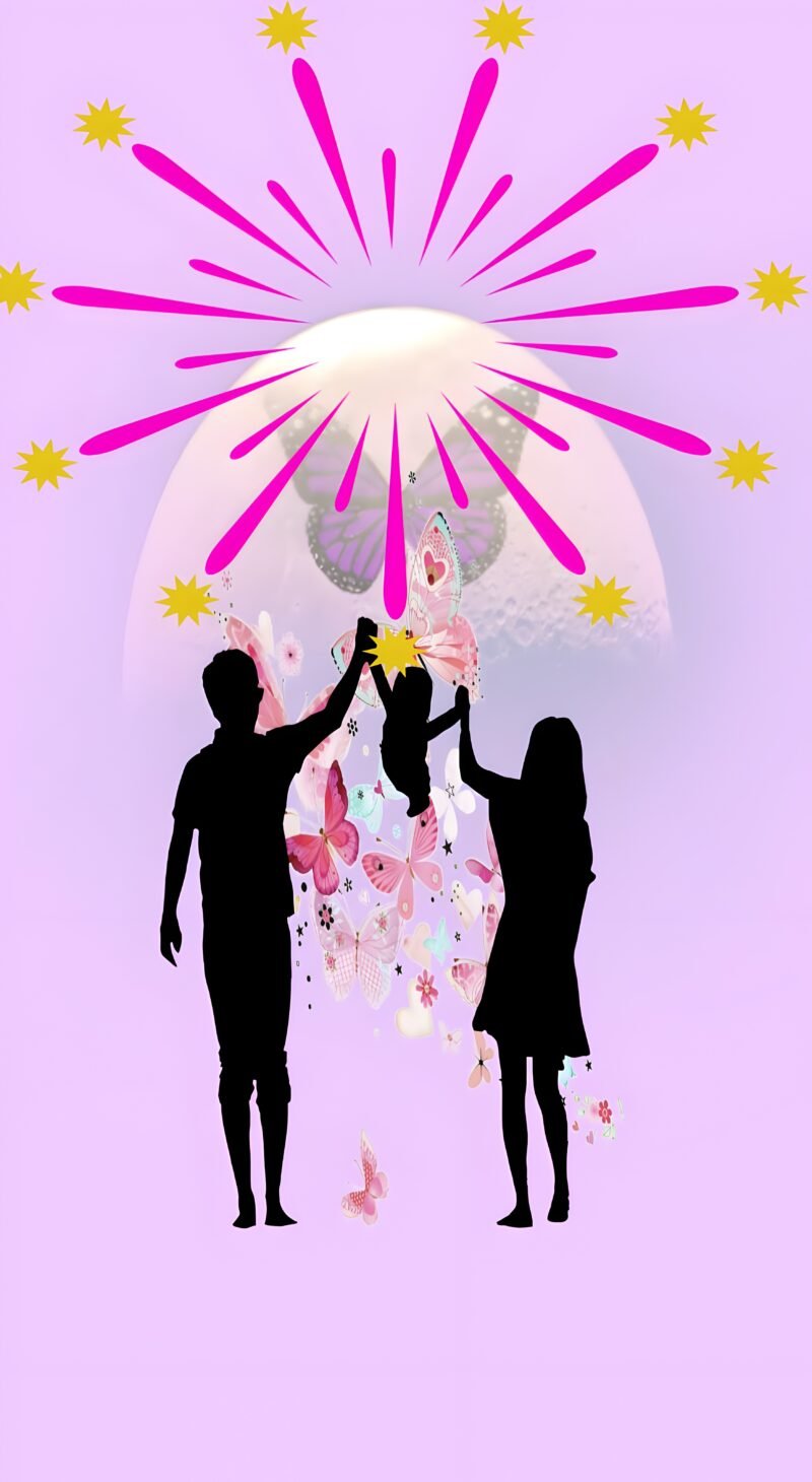 Family Moonlight Fantasy HD wallpaper free download