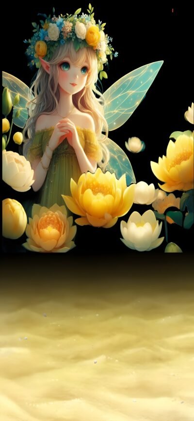 Yellow Wallpaper HD Fantasy Fairy Garden Bloom