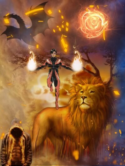 Gold Wallpaper HD Fire Guardian Lion Realm