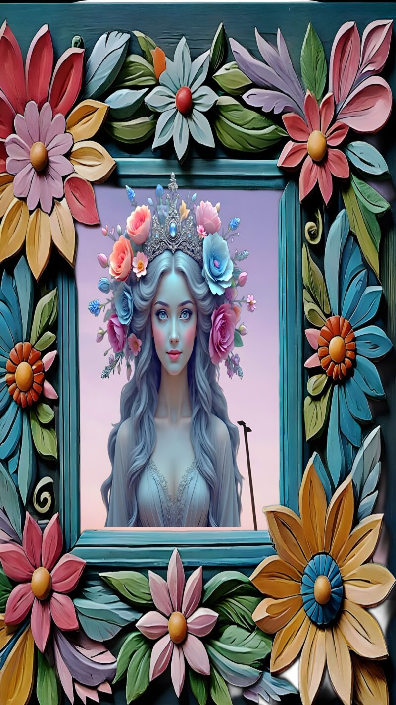 Floral Fantasy Portrait Bloom HD Wallpaper free download