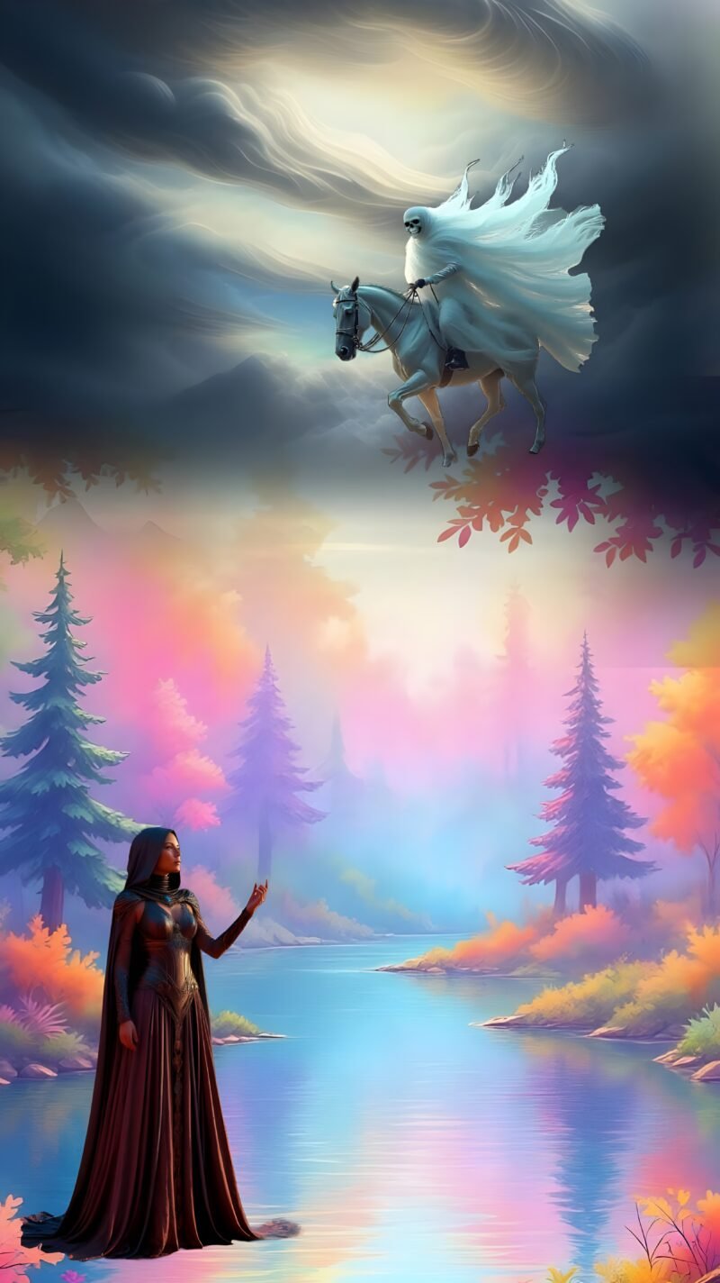 Ghost Rider Autumn Lake HD Wallpaper free download