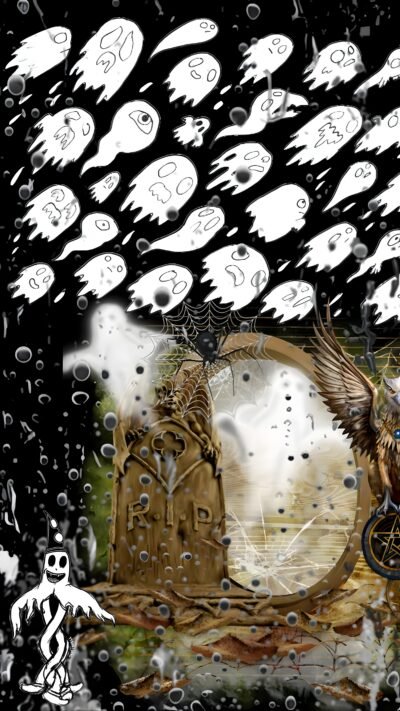 Ghost Gothic Halloween Fantasy Spooky Mobile Background Surreal Art HD Wallpaper