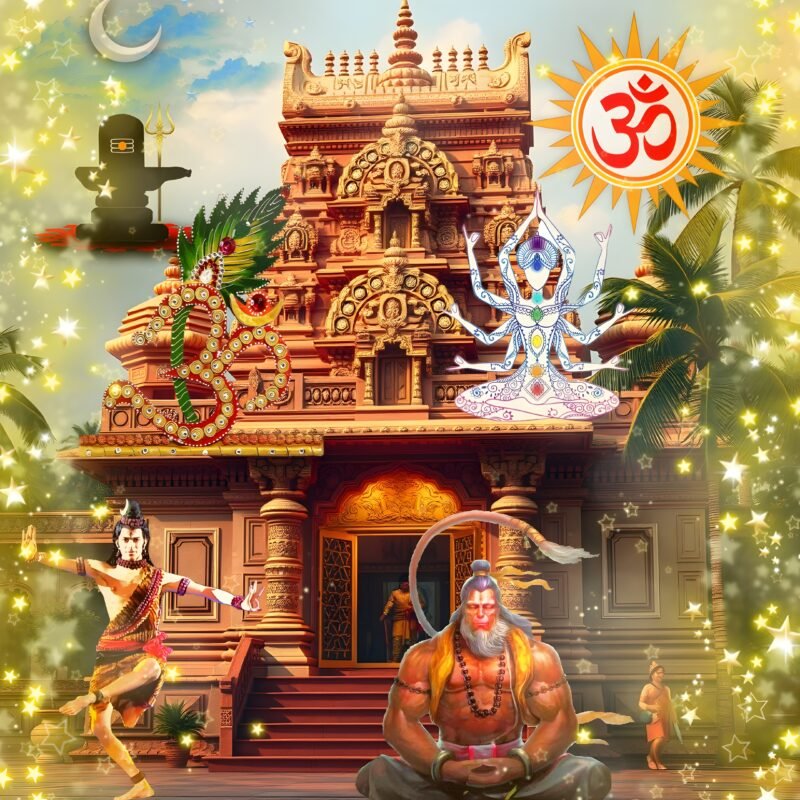 Hindu Temple Spiritual Energy HD Wallpaper free download