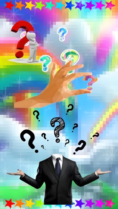 Rainbow Question Surreal Fantasy HD Wallpaper