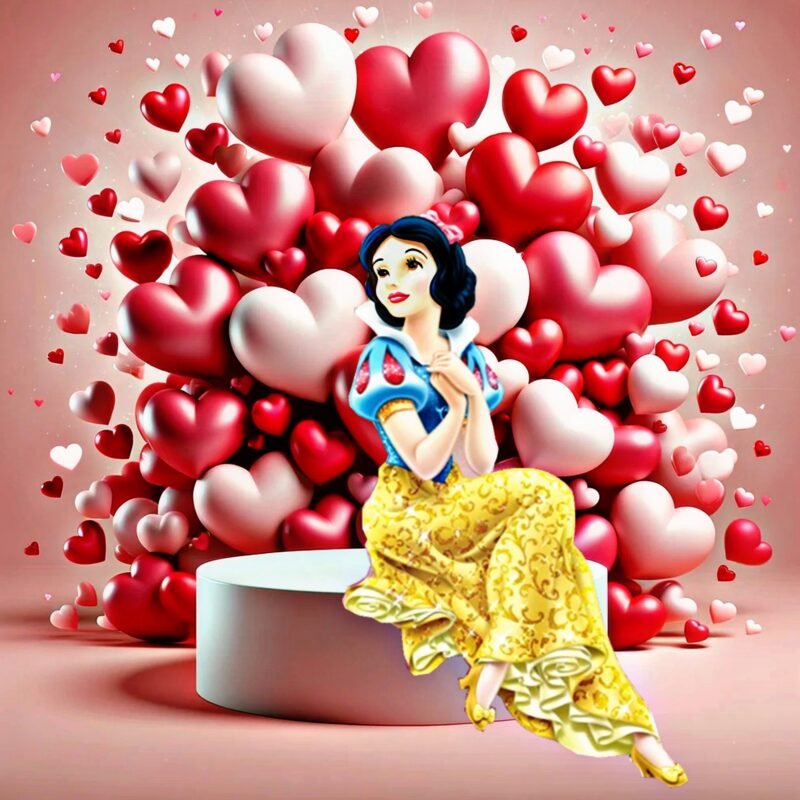 Snow White Heart Fantasy HD wallpaper free download