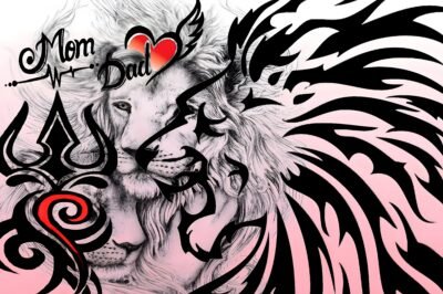 6492x4320 Wallpaper – Tribal Lion Family Tattoo