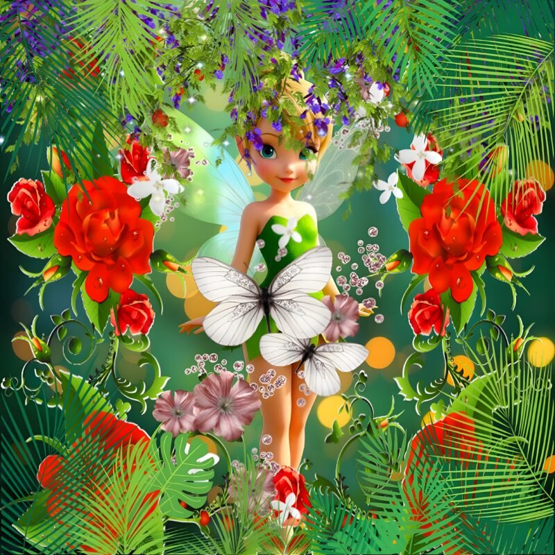 Whimsical Fairy Tropical Bloom HD wallpaper free download