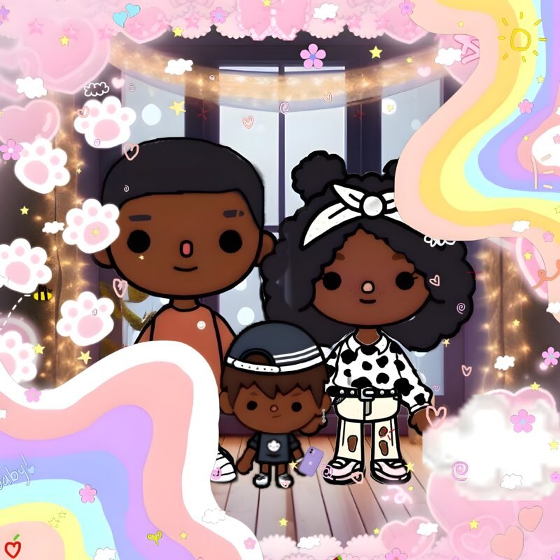 Whimsical Family Rainbow Dream HD Wallpaper free download