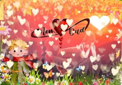 Red Wallpaper HD Whimsical Sunset Garden Love