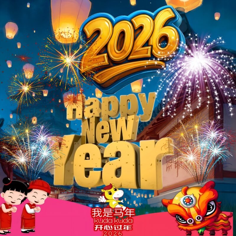 2026 Chinese New Year Celebration HD Wallpaper free download