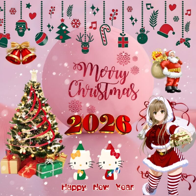 Christmas New Year 2026 Festive HD wallpaper free download
