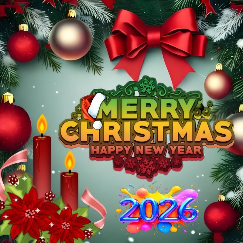 Christmas New Year Greeting Card HD Wallpaper free download