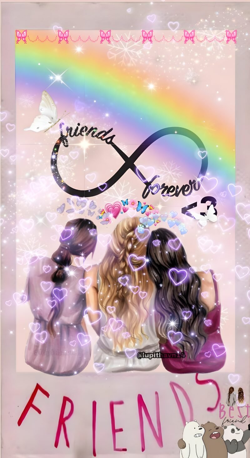 Friends Forever Rainbow HD Wallpaper free download