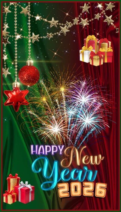 Happy New Year 2026 Festive HD Wallpaper