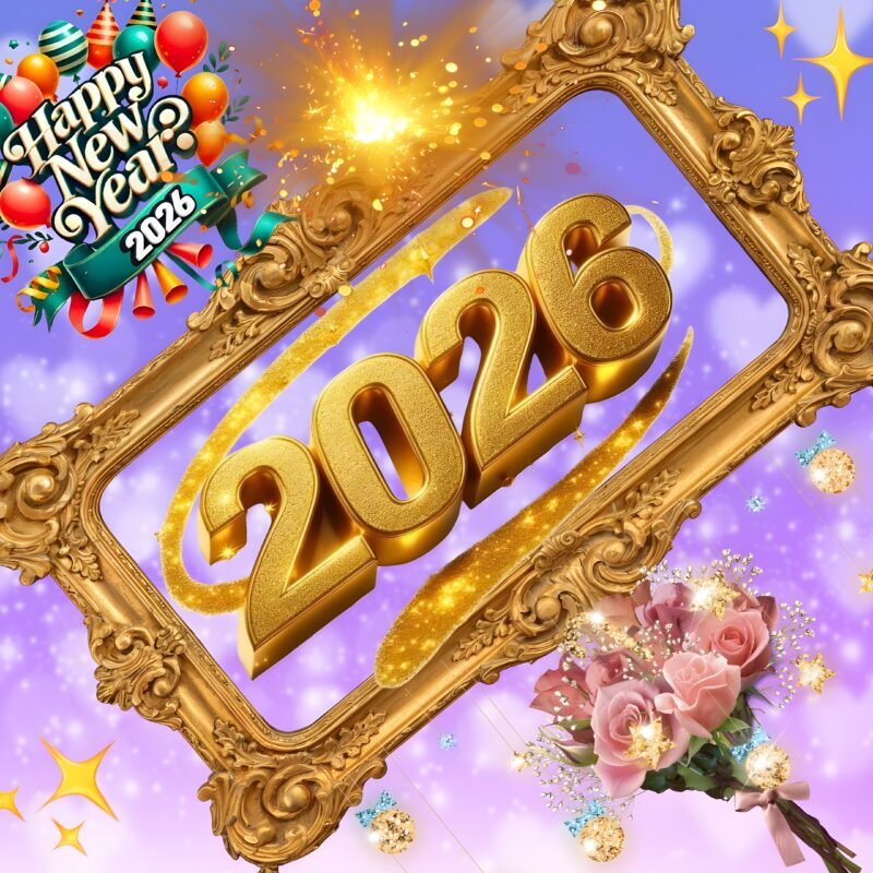 Happy New Year 2026 Festive HD wallpaper free download