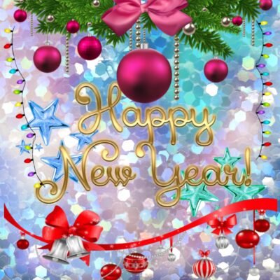 Christmas Decorations Wallpaper HD Happy New Year Festive Card
