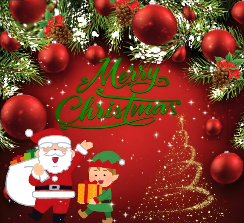 Merry Christmas Festive Santa HD Wallpaper free download