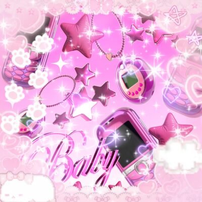 Kawaii Retro Wallpaper HD Retro Pink Sparkle