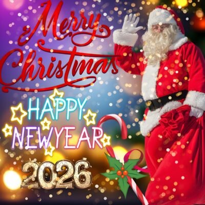 Red Wallpaper HD Santa Christmas New Year 2026