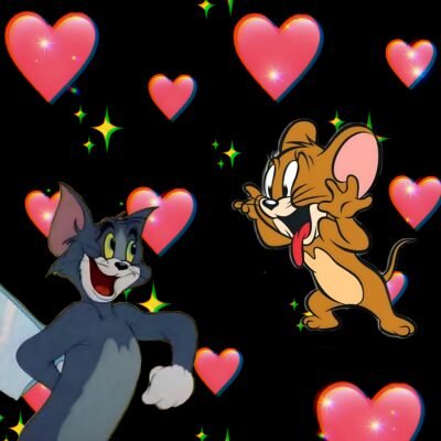 Ipad-portrait Wallpaper HD Tom Jerry Hearts