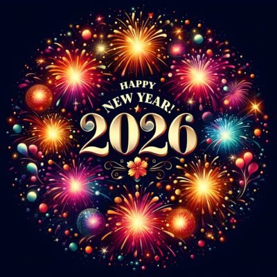 2026 Holiday Wallpaper HD 2026 New Year Fireworks Celebration