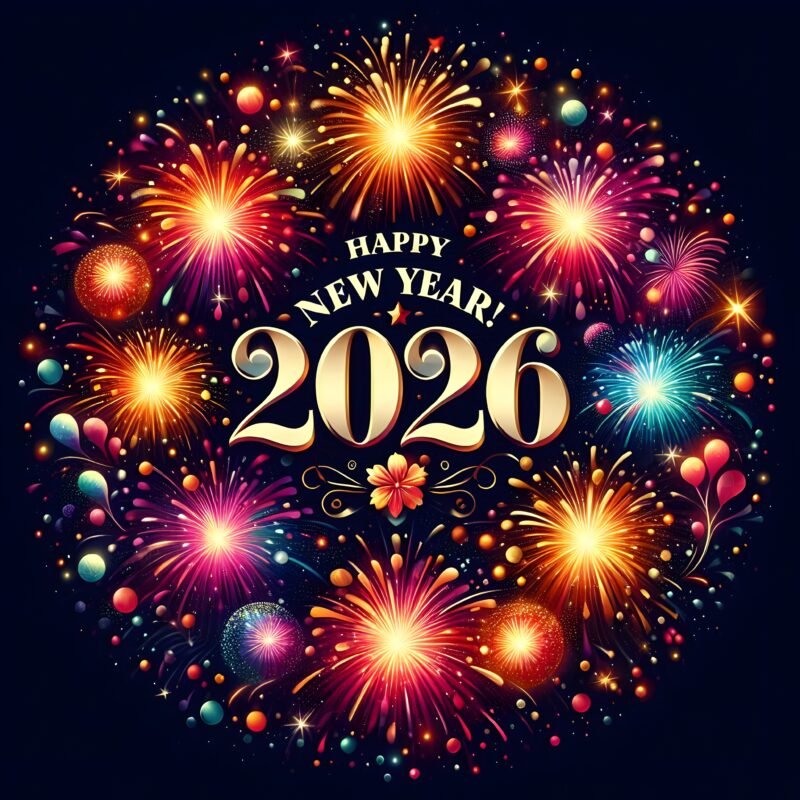 2026 New Year Fireworks Celebration HD wallpaper free download