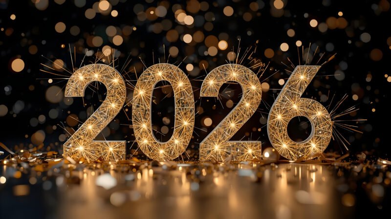 2026 Sparkling New Year HD wallpaper free download