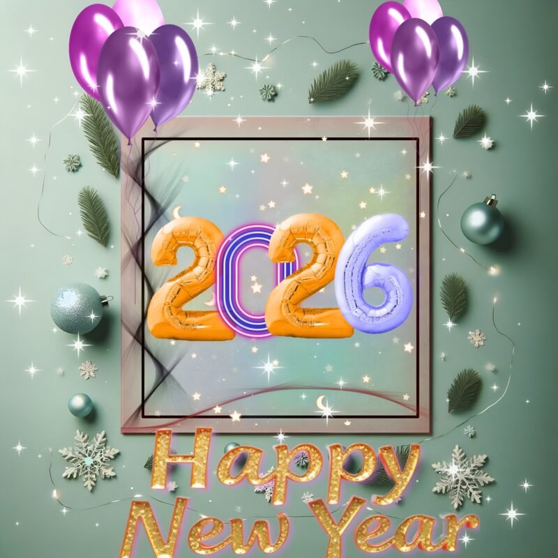 Festive 2026 Happy New Year Celebration HD Wallpaper free download