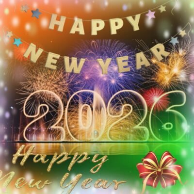 Blue Wallpaper HD New Year 2026 Celebration