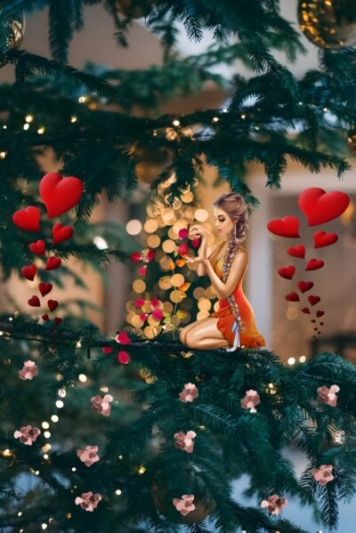 Deep Green Wallpaper HD Charming Christmas Love