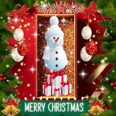 Merry Christmas Wallpaper HD Christmas Snowman Festive Joy