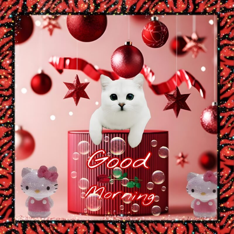 Cute Cat Christmas HD Wallpaper free download