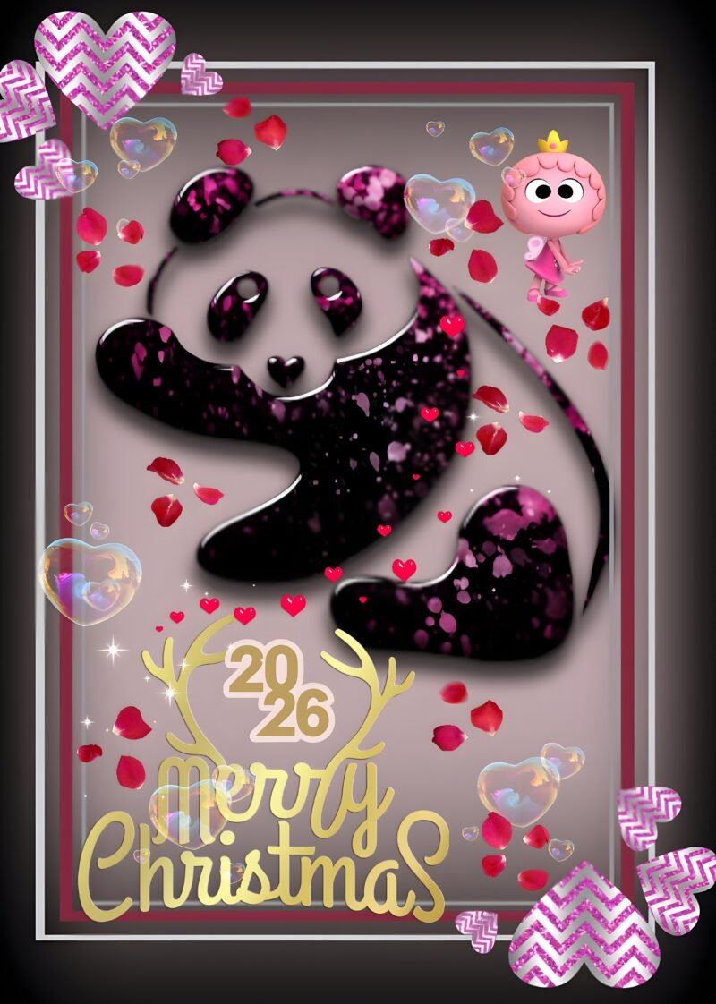 Cute Panda Festive HD wallpaper free download