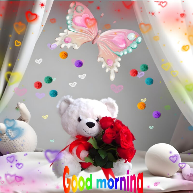 Cute Teddy Bear Good Morning HD Wallpaper free download