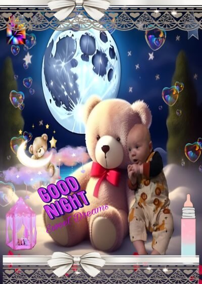 Glowing White Wallpaper HD Cute Teddy Bear Good Night