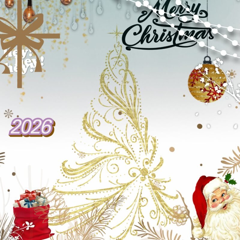 Elegant Christmas 2026 HD wallpaper free download