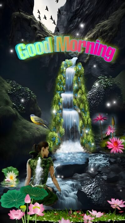 Enchanting Waterfall HD Wallpaper