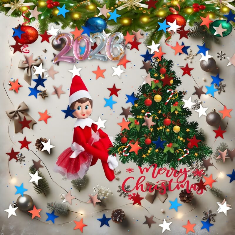 Festive 2026 Christmas Elf HD wallpaper free download
