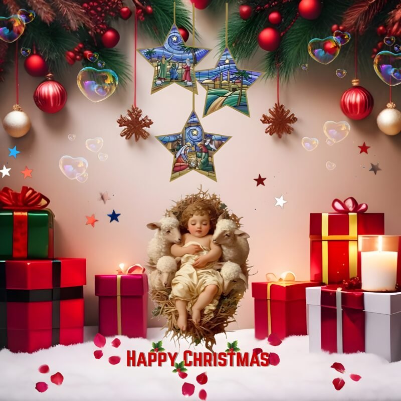 Festive Christmas Angel HD Wallpaper free download