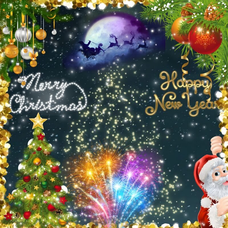 Festive Christmas Night HD wallpaper free download