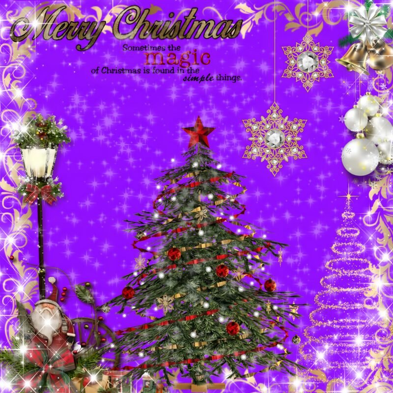 Festive Christmas Tree HD wallpaper free download